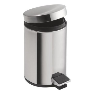 Aqualine - Abfalleimer SIMPLE LINE 12 l poliert Edelstahl