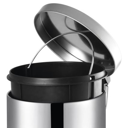 Aqualine - Abfalleimer SIMPLE LINE 5 l poliert Edelstahl