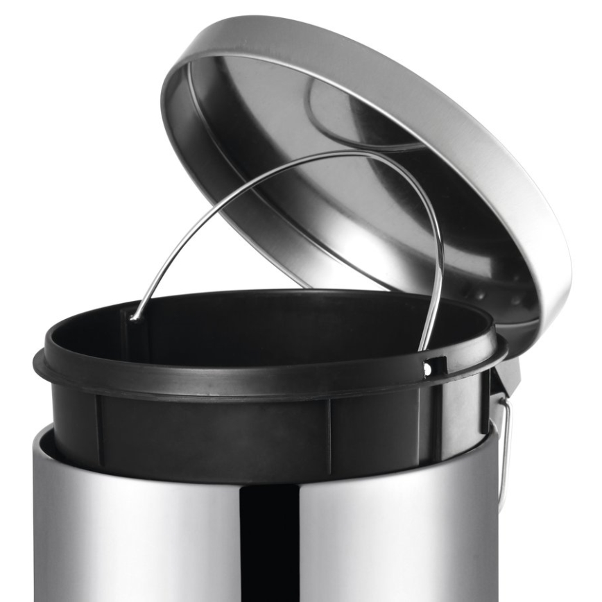 Aqualine - Abfalleimer SIMPLE LINE 5 l poliert Edelstahl