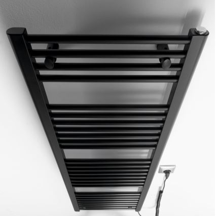 Aqualine - Badezimmer-Elektro-Heizkörper DIRECT-E 400W/230V 132 cm matt schwarz gerade