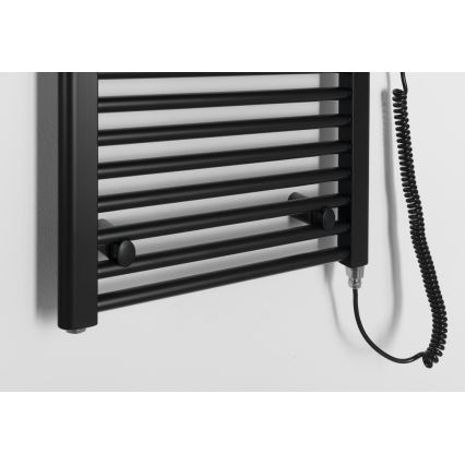 Aqualine - Badezimmer-Elektro-Heizkörper DIRECT-E 400W/230V 132 cm matt schwarz gerade