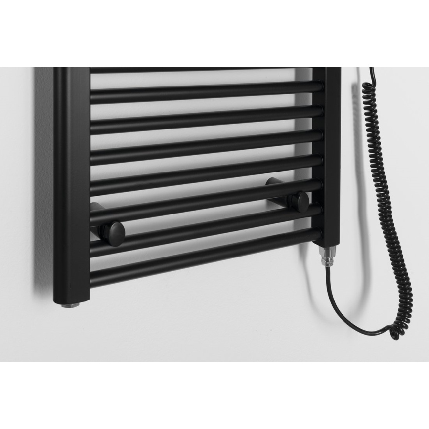 Aqualine - Badezimmer-Elektro-Heizkörper DIRECT-E 400W/230V 132 cm matt schwarz gerade