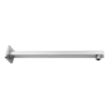 Aqualine - Braccio doccia quadrato 40,4 cm cromo lucido