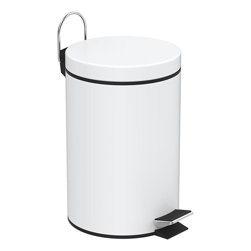 Aqualine - Cestino dei rifiuti SIMPLE LINE 3 l bianco opaco
