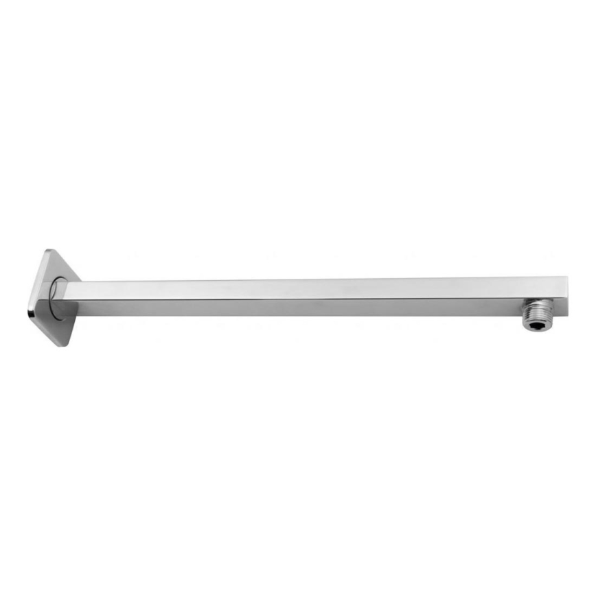 Aqualine - Duscharm eckig 40,4 cm glänzendes Chrom