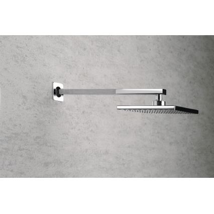 Aqualine - Duscharm eckig 40,4 cm glänzendes Chrom