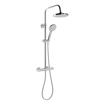 Aqualine - Duschgarnitur mit thermostatischer Armatur LIGA glänzendes Chrom