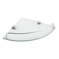 Aqualine - Eck-Duschablage RUMBA transparent Glas/glänzendes Chrom