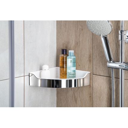 Aqualine - Eck-Duschablage SAMBA 21,8x30 cm glänzendes Chrom