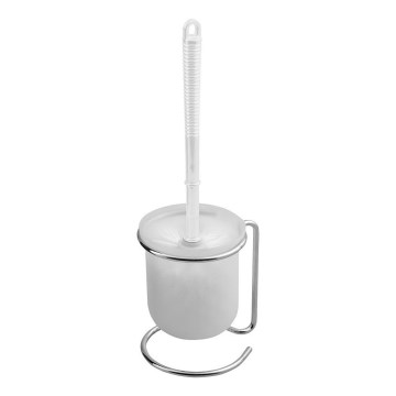 Aqualine - Freistehende Toilettenbürste SIMPLE LINE weiß/glänzendes Chrom