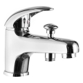 Aqualine - KASIOPEA Waschtischarmatur mit Umsteller, 17 cm, Hochglanz-Chrom