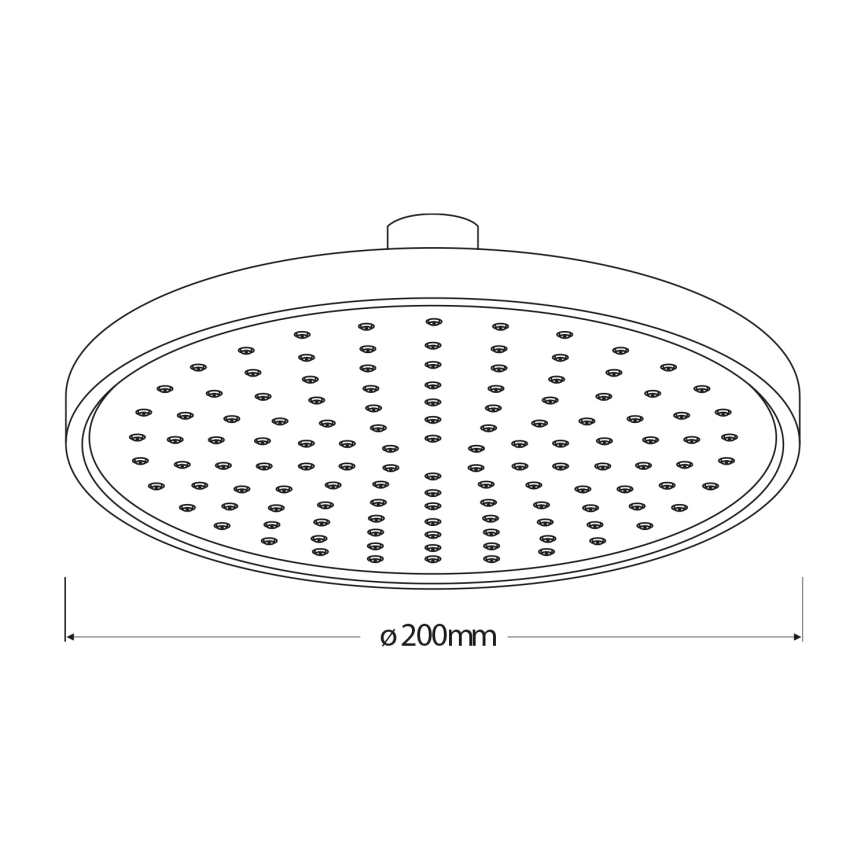 Aqualine - Kopfbrause d 20 cm glänzendes Chrom