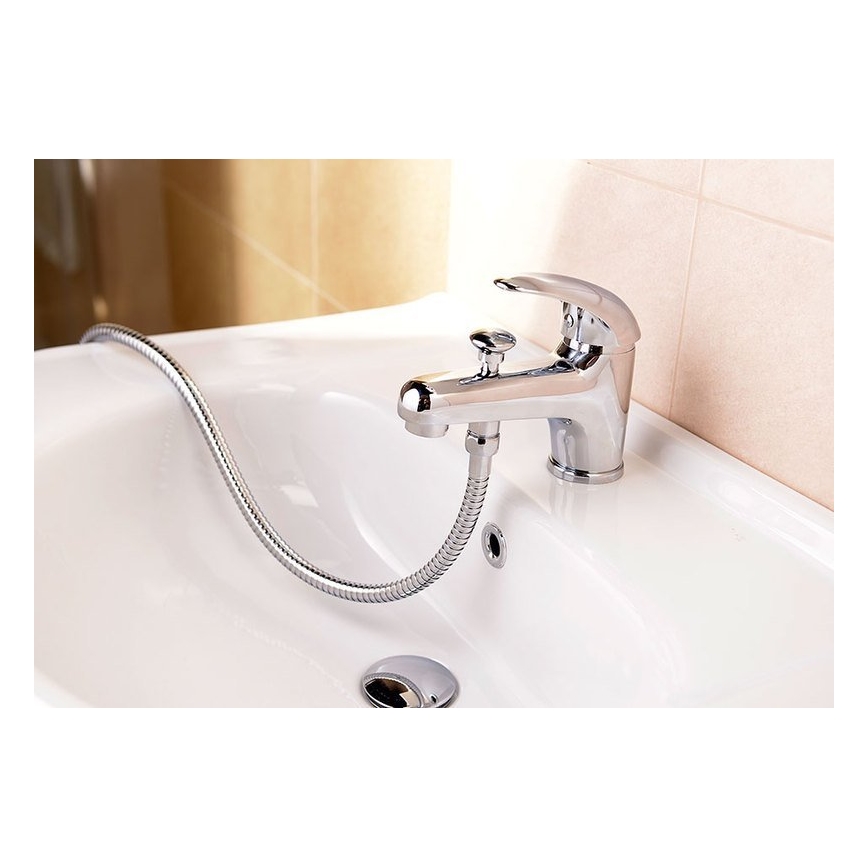 Aqualine - Miscelatore per lavabo con deviatore KASIOPEA 17 cm cromo lucido
