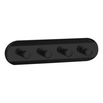 Aqualine - Muro asciugamano appendino SAMBA 21 cm nero
