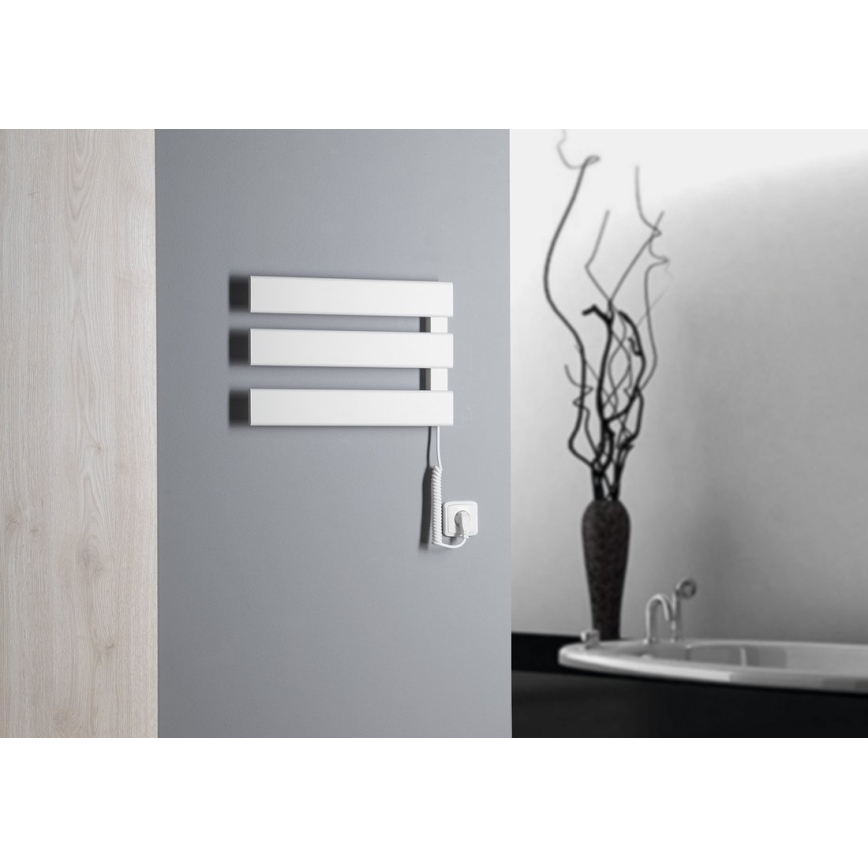 Aqualine - Portasciugamani elettrico ELVIS 50W/230V 34,2 cm bianco destra