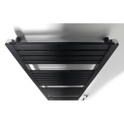Aqualine - Radiateur électrique de salle de bains TONDI-E 500W/230V 133 cm noir mat droit