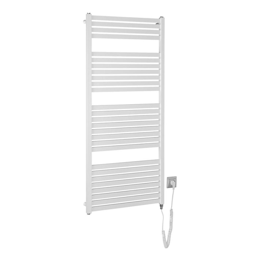 Aqualine - Radiateur électrique de salle de bains TONDI-E 600W/230V 133 cm blanc droit
