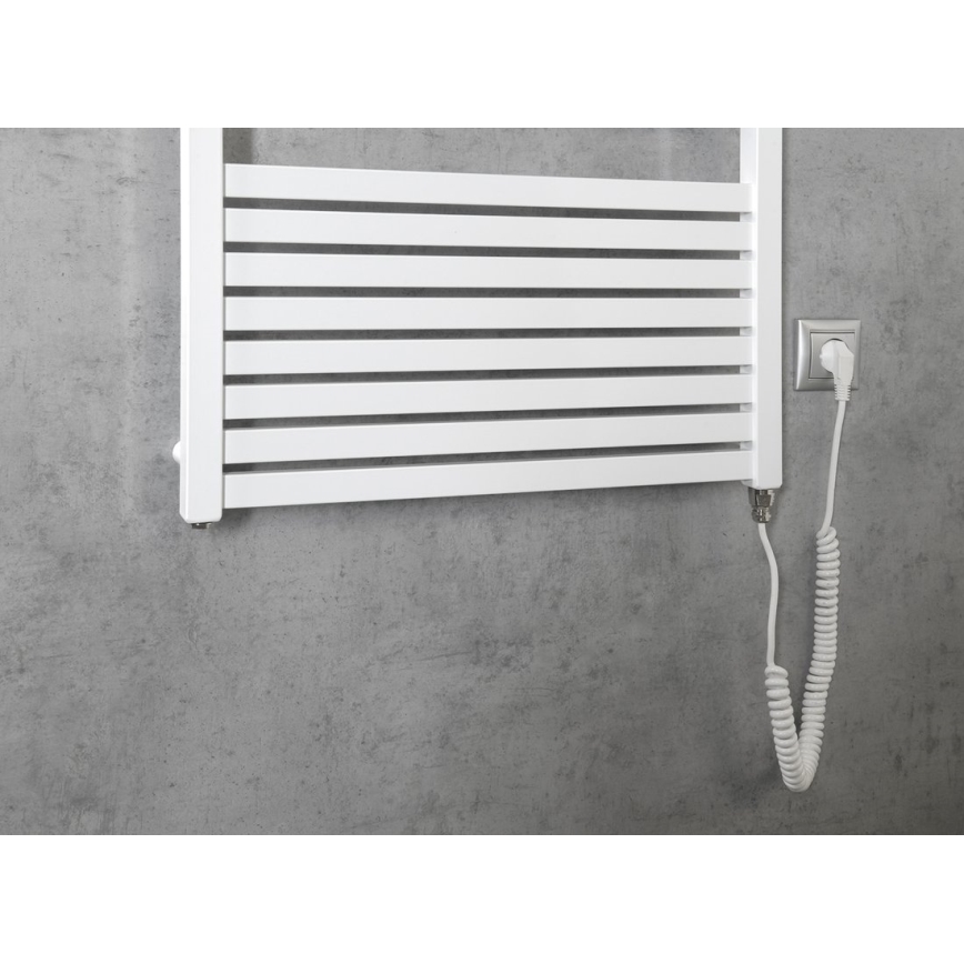 Aqualine - Radiateur électrique de salle de bains TONDI-E 600W/230V 133 cm blanc droit