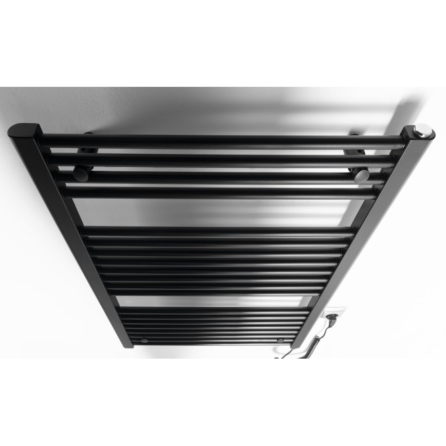 Aqualine - Radiatore elettrico da bagno IRECT-E 400W/230V 96 cm opaco nero dritto