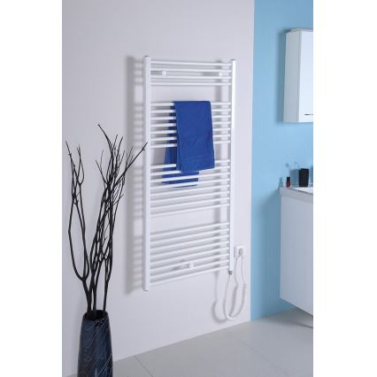 Aqualine - Radiatore elettrico da bagnoDIRECT-E 600W/230V 132 cm bianco dritto