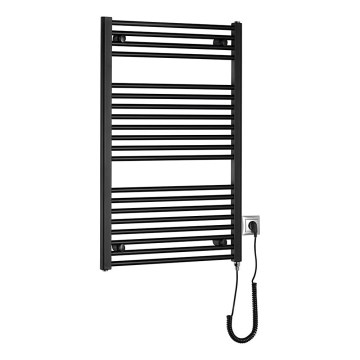 Aqualine - Radiatore elettrico da bagno IRECT-E 400W/230V 96 cm opaco nero dritto