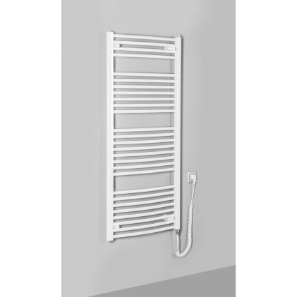 Aqualine - Radiatore elettrico da bagno ORBIT-E 600W/230V 132 cm bianco arrotondato