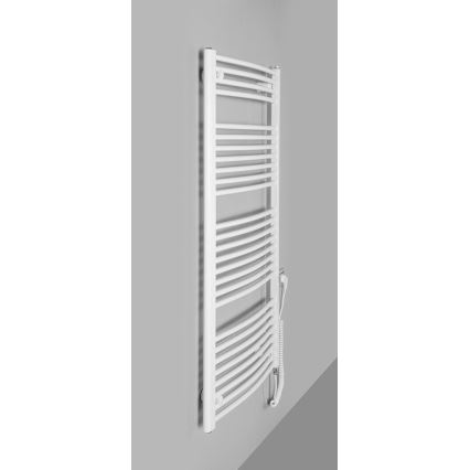 Aqualine - Radiatore elettrico da bagno ORBIT-E 600W/230V 132 cm bianco arrotondato