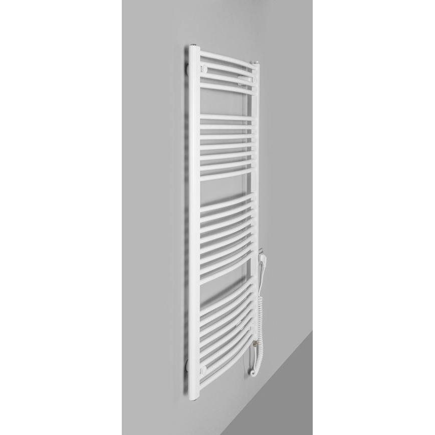 Aqualine - Radiatore elettrico da bagno ORBIT-E 600W/230V 132 cm bianco arrotondato