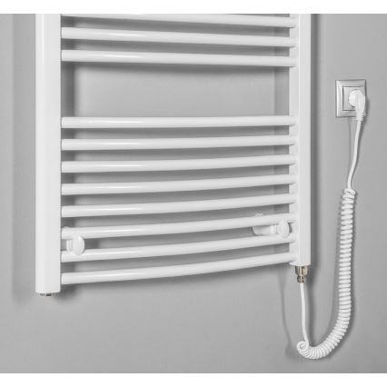 Aqualine - Radiatore elettrico da bagno ORBIT-E 600W/230V 132 cm bianco arrotondato