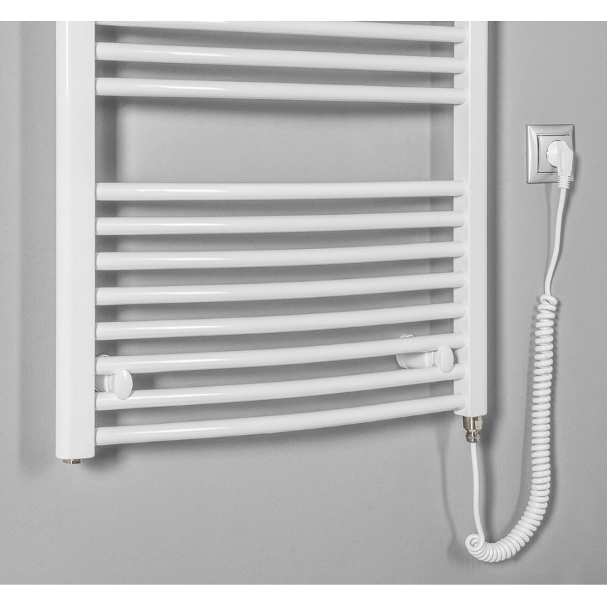 Aqualine - Radiatore elettrico da bagno ORBIT-E 600W/230V 132 cm bianco arrotondato