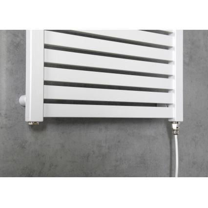 Aqualine - Radiatore elettrico da bagno TONDI-E 300W/230V 97 cm bianco dritto