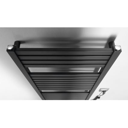 Aqualine - Radiatore elettrico da bagno TONDI-E 300W/230V 97 cm opaco nero dritto