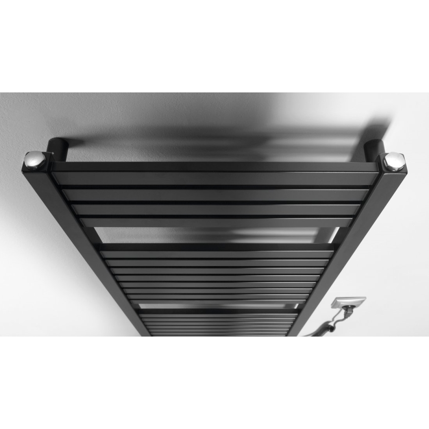 Aqualine - Radiatore elettrico da bagno TONDI-E 300W/230V 97 cm opaco nero dritto