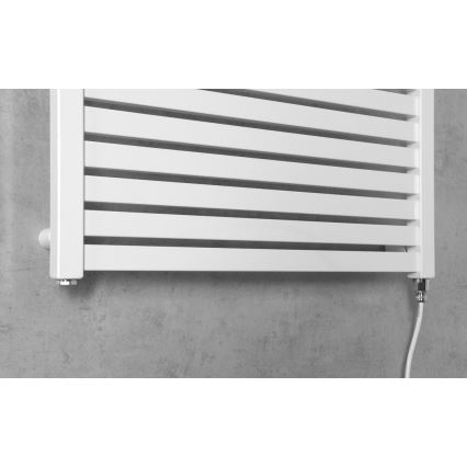 Aqualine - Radiatore elettrico da bagnoTONDI-E 400W/230V 97 cm bianco dritto