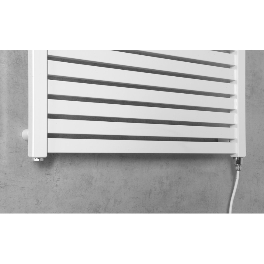 Aqualine - Radiatore elettrico da bagnoTONDI-E 400W/230V 97 cm bianco dritto