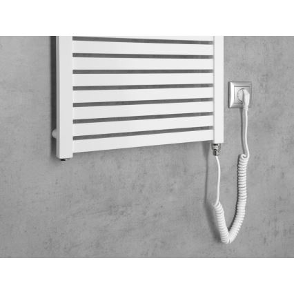 Aqualine - Radiatore elettrico da bagno TONDI-E 500W/230V 133 cm bianco dritto