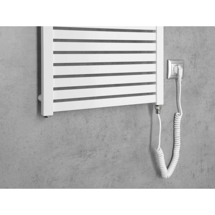 Aqualine - Radiatore elettrico da bagno TONDI-E 500W/230V 133 cm bianco dritto