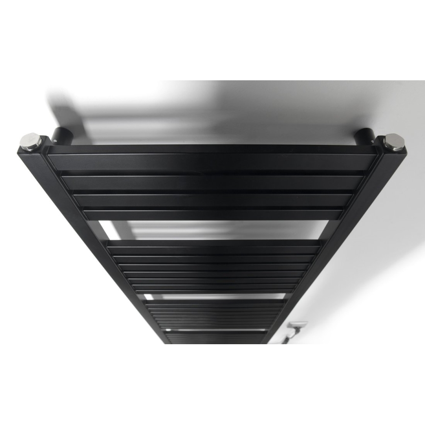 Aqualine - Radiatore elettrico da bagno TONDI-E 500W/230V 133 cm opaco nero dritto