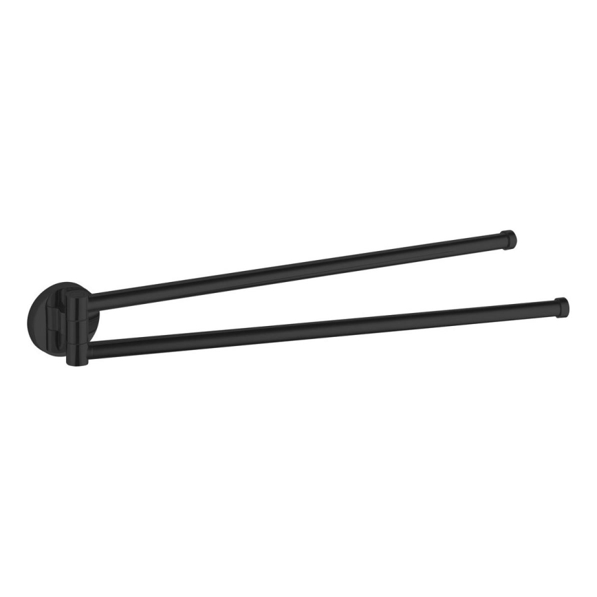 Aqualine - Rotating muro asciugamano supporto SAMBA 47 cm nero