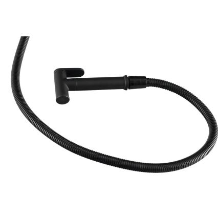 Aqualine - Rubinetto per bidet con doccia da incasso opaco nero