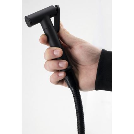 Aqualine - Rubinetto per bidet con doccia da incasso opaco nero