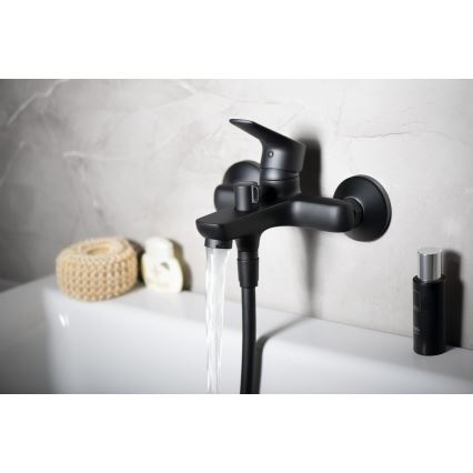 Aqualine - Rubinetto vasca da bagno LOTTA opaco nero