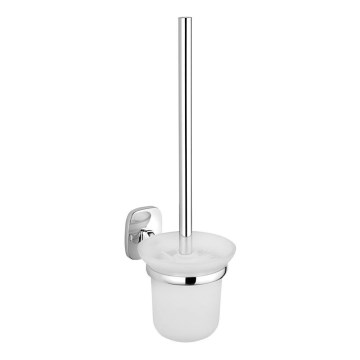 Aqualine - Scopino a parete RUMBA bianco latte vetro/cromo lucido