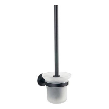 Aqualine - Scopino a parete SAMBA bianco latte vetro/opaco nero