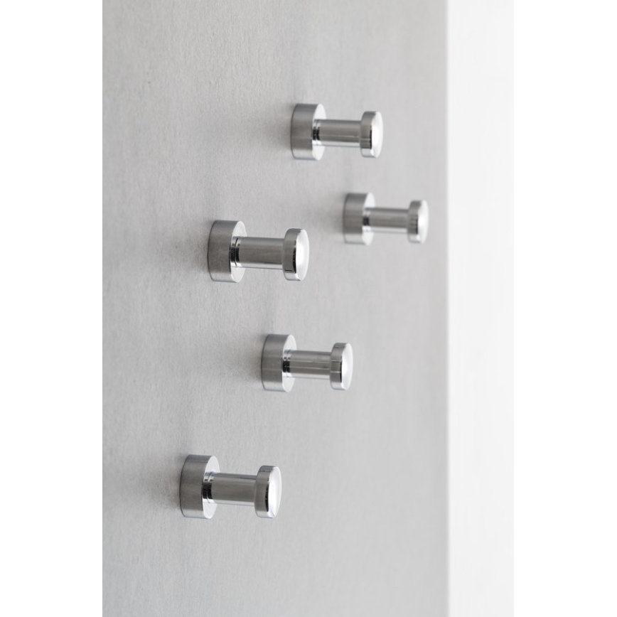 Aqualine - SET 5x Gancio da parete SAMBA cromo lucido