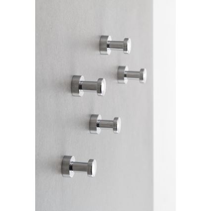 Aqualine - SET 5x Wandhaken SAMBA glänzendes Chrom
