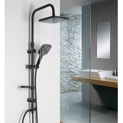 Aqualine - Set da doccia KERA opaco nero