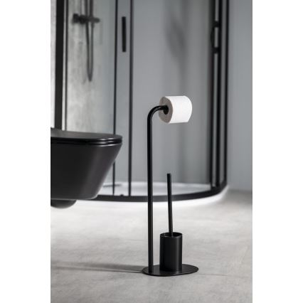 Aqualine - Toilettenpapier- und Toilettenbürstenhalter SAMBA schwarz