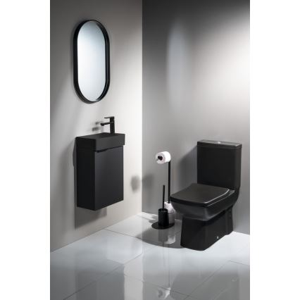 Aqualine - Toilettenpapier- und Toilettenbürstenhalter SAMBA schwarz