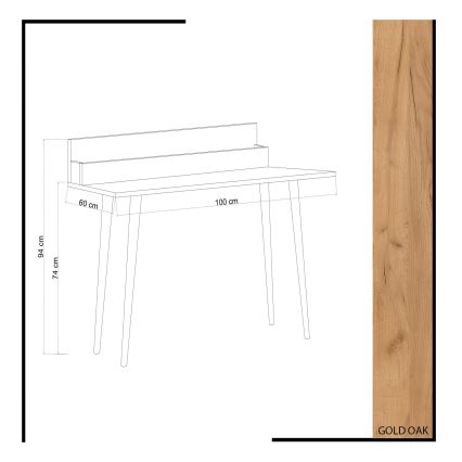 Arbeitstisch RAMMI 94x100 cm braun